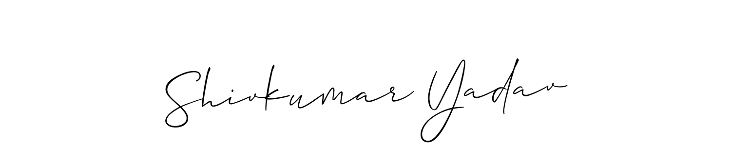 if you are searching for the best signature style for your name Shivkumar Yadav. so please give up your signature search. here we have designed multiple signature styles  using Allison_Script. Shivkumar Yadav signature style 2 images and pictures png