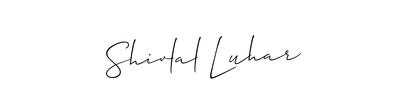 How to make Shivlal Luhar name signature. Use Allison_Script style for creating short signs online. This is the latest handwritten sign. Shivlal Luhar signature style 2 images and pictures png