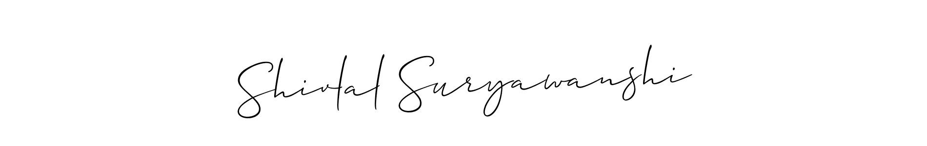 Design your own signature with our free online signature maker. With this signature software, you can create a handwritten (Allison_Script) signature for name Shivlal Suryawanshi. Shivlal Suryawanshi signature style 2 images and pictures png