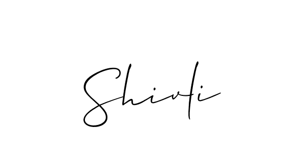 Create a beautiful signature design for name Shivli. With this signature (Allison_Script) fonts, you can make a handwritten signature for free. Shivli signature style 2 images and pictures png