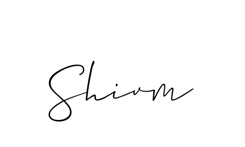 It looks lik you need a new signature style for name Shivm. Design unique handwritten (Allison_Script) signature with our free signature maker in just a few clicks. Shivm signature style 2 images and pictures png