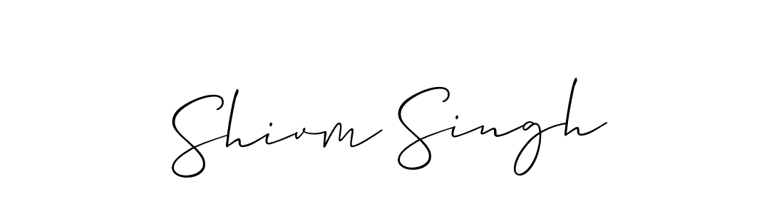 Make a beautiful signature design for name Shivm Singh. With this signature (Allison_Script) style, you can create a handwritten signature for free. Shivm Singh signature style 2 images and pictures png