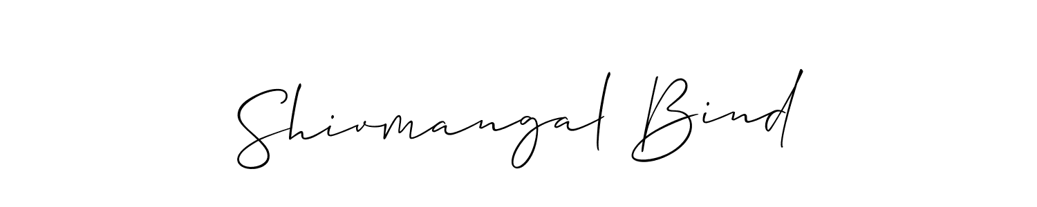 Use a signature maker to create a handwritten signature online. With this signature software, you can design (Allison_Script) your own signature for name Shivmangal Bind. Shivmangal Bind signature style 2 images and pictures png