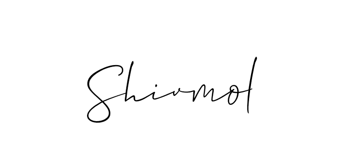 It looks lik you need a new signature style for name Shivmol. Design unique handwritten (Allison_Script) signature with our free signature maker in just a few clicks. Shivmol signature style 2 images and pictures png