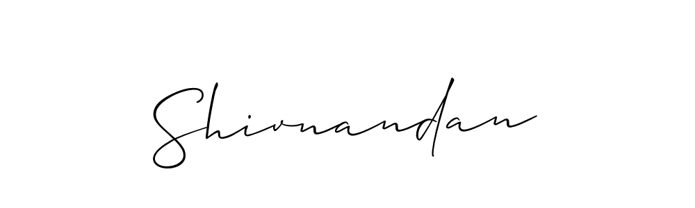 Design your own signature with our free online signature maker. With this signature software, you can create a handwritten (Allison_Script) signature for name Shivnandan. Shivnandan signature style 2 images and pictures png