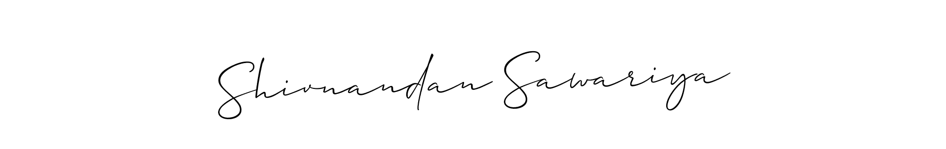Use a signature maker to create a handwritten signature online. With this signature software, you can design (Allison_Script) your own signature for name Shivnandan Sawariya. Shivnandan Sawariya signature style 2 images and pictures png