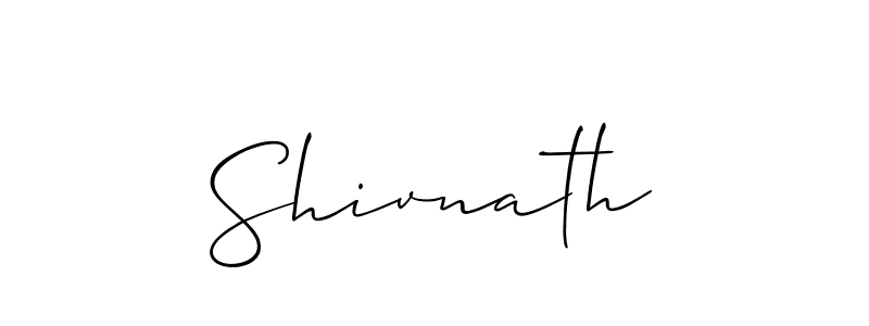 Design your own signature with our free online signature maker. With this signature software, you can create a handwritten (Allison_Script) signature for name Shivnath. Shivnath signature style 2 images and pictures png