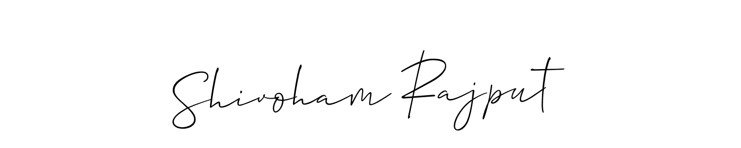 Also You can easily find your signature by using the search form. We will create Shivoham Rajput name handwritten signature images for you free of cost using Allison_Script sign style. Shivoham Rajput signature style 2 images and pictures png