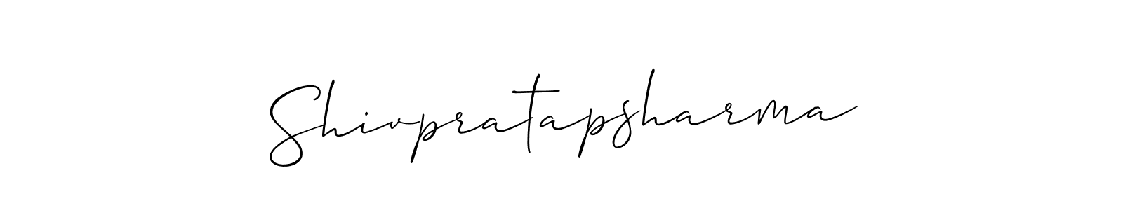 Also You can easily find your signature by using the search form. We will create Shivpratapsharma name handwritten signature images for you free of cost using Allison_Script sign style. Shivpratapsharma signature style 2 images and pictures png