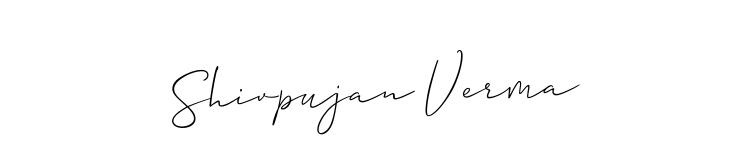 if you are searching for the best signature style for your name Shivpujan Verma. so please give up your signature search. here we have designed multiple signature styles  using Allison_Script. Shivpujan Verma signature style 2 images and pictures png
