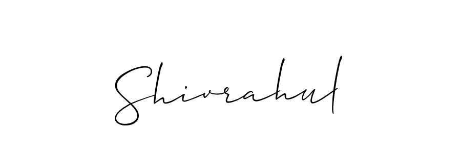 How to make Shivrahul signature? Allison_Script is a professional autograph style. Create handwritten signature for Shivrahul name. Shivrahul signature style 2 images and pictures png