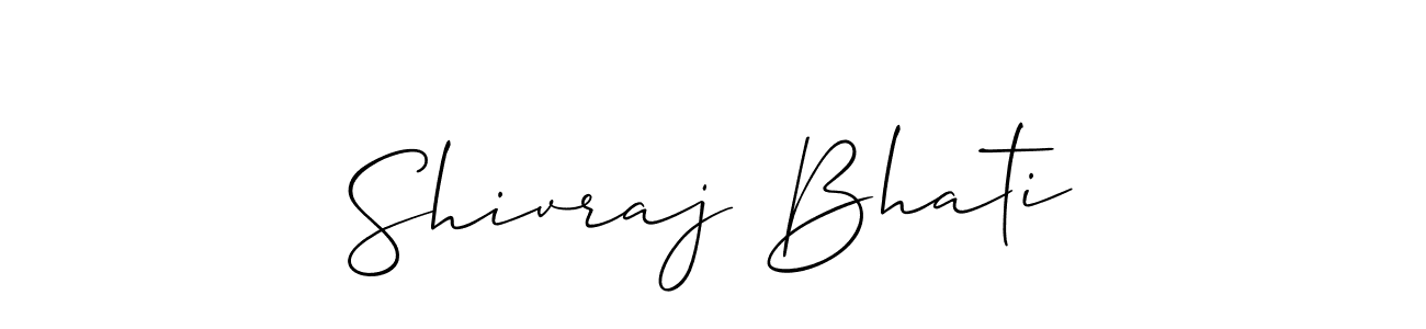 Use a signature maker to create a handwritten signature online. With this signature software, you can design (Allison_Script) your own signature for name Shivraj Bhati. Shivraj Bhati signature style 2 images and pictures png