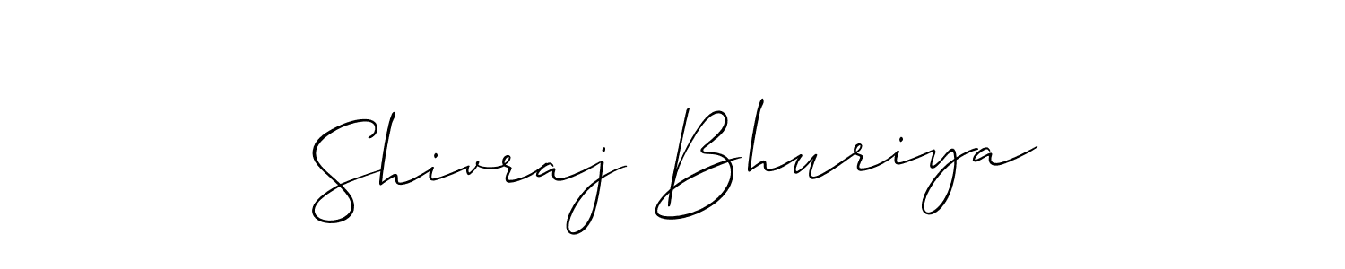 How to make Shivraj Bhuriya name signature. Use Allison_Script style for creating short signs online. This is the latest handwritten sign. Shivraj Bhuriya signature style 2 images and pictures png
