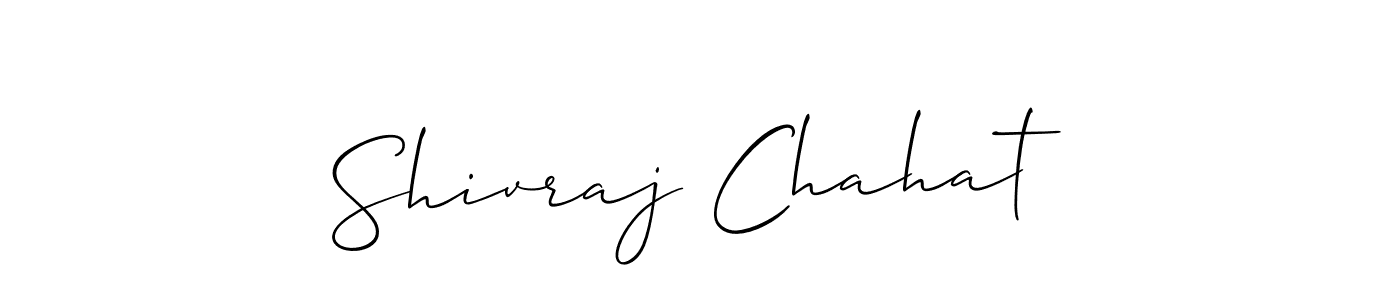 Use a signature maker to create a handwritten signature online. With this signature software, you can design (Allison_Script) your own signature for name Shivraj Chahat. Shivraj Chahat signature style 2 images and pictures png