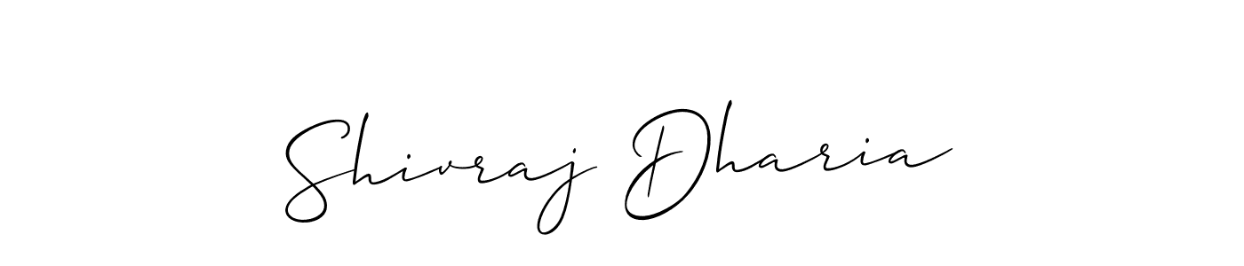 Similarly Allison_Script is the best handwritten signature design. Signature creator online .You can use it as an online autograph creator for name Shivraj Dharia. Shivraj Dharia signature style 2 images and pictures png