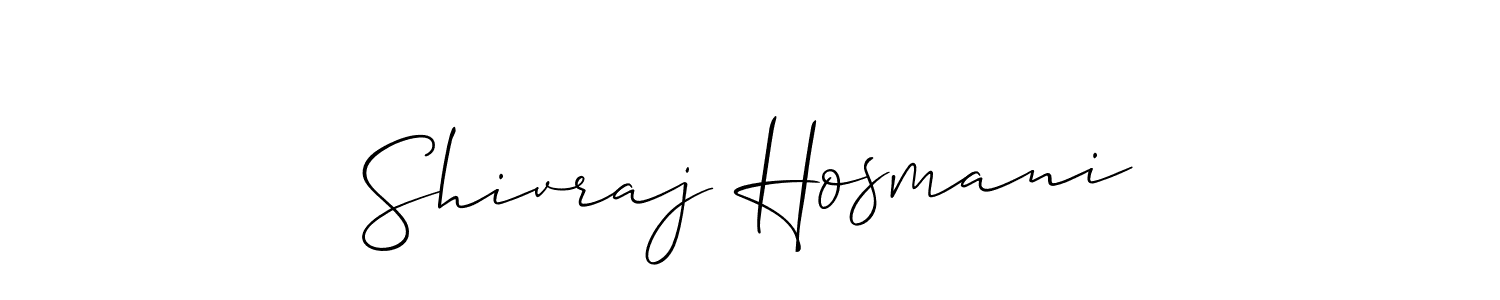 Also we have Shivraj Hosmani name is the best signature style. Create professional handwritten signature collection using Allison_Script autograph style. Shivraj Hosmani signature style 2 images and pictures png
