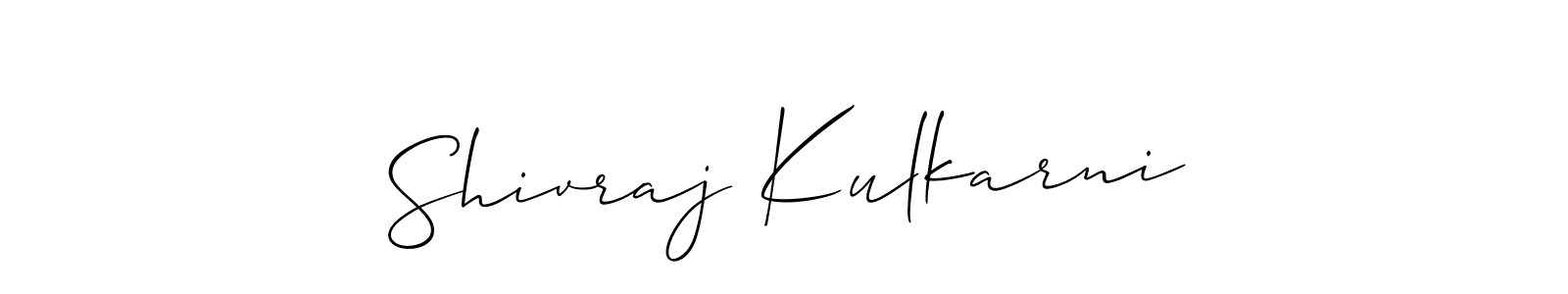 Allison_Script is a professional signature style that is perfect for those who want to add a touch of class to their signature. It is also a great choice for those who want to make their signature more unique. Get Shivraj Kulkarni name to fancy signature for free. Shivraj Kulkarni signature style 2 images and pictures png