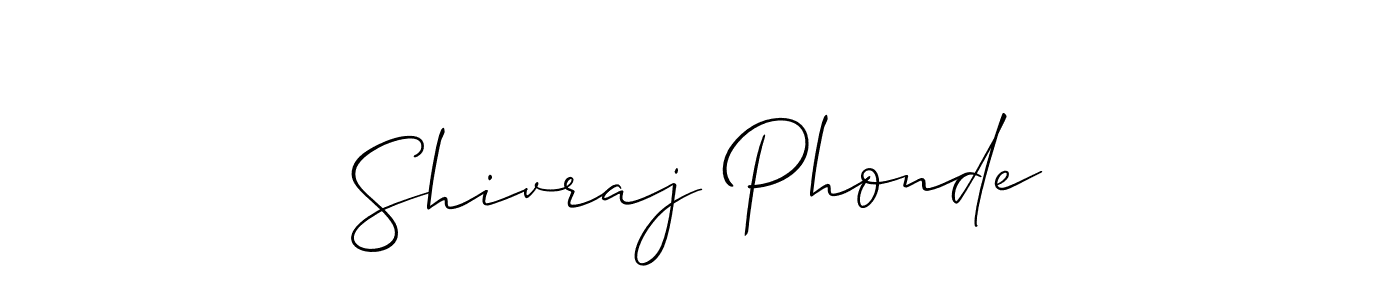 Also we have Shivraj Phonde name is the best signature style. Create professional handwritten signature collection using Allison_Script autograph style. Shivraj Phonde signature style 2 images and pictures png