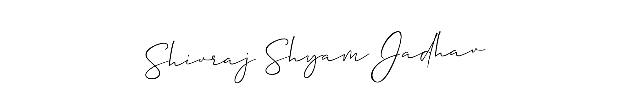 Make a beautiful signature design for name Shivraj Shyam Jadhav. With this signature (Allison_Script) style, you can create a handwritten signature for free. Shivraj Shyam Jadhav signature style 2 images and pictures png
