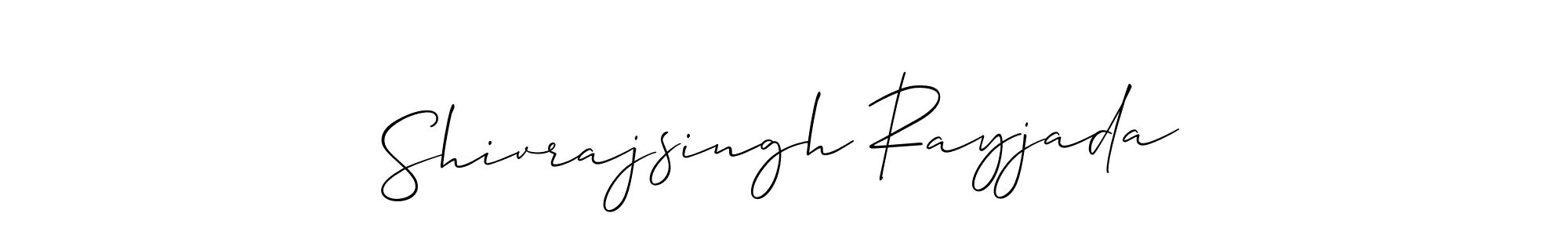 How to make Shivrajsingh Rayjada signature? Allison_Script is a professional autograph style. Create handwritten signature for Shivrajsingh Rayjada name. Shivrajsingh Rayjada signature style 2 images and pictures png