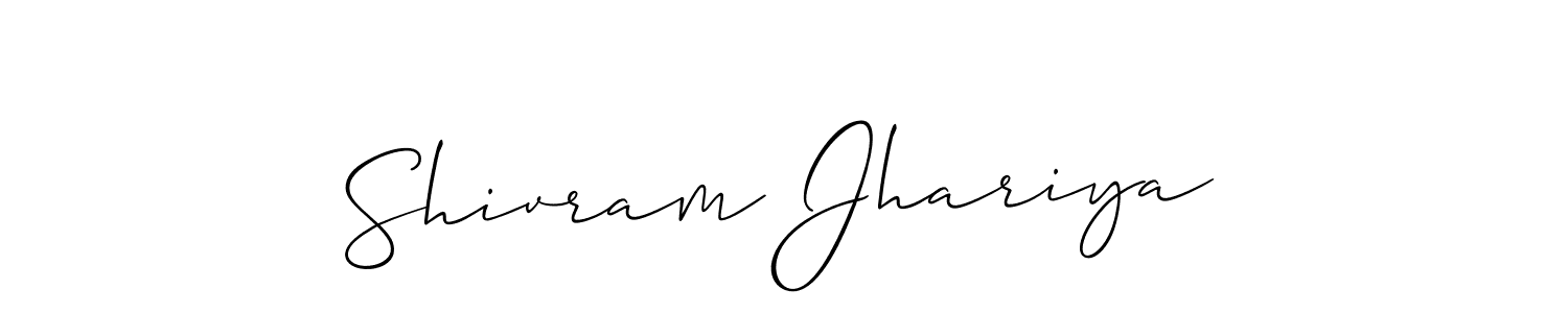 Create a beautiful signature design for name Shivram Jhariya. With this signature (Allison_Script) fonts, you can make a handwritten signature for free. Shivram Jhariya signature style 2 images and pictures png