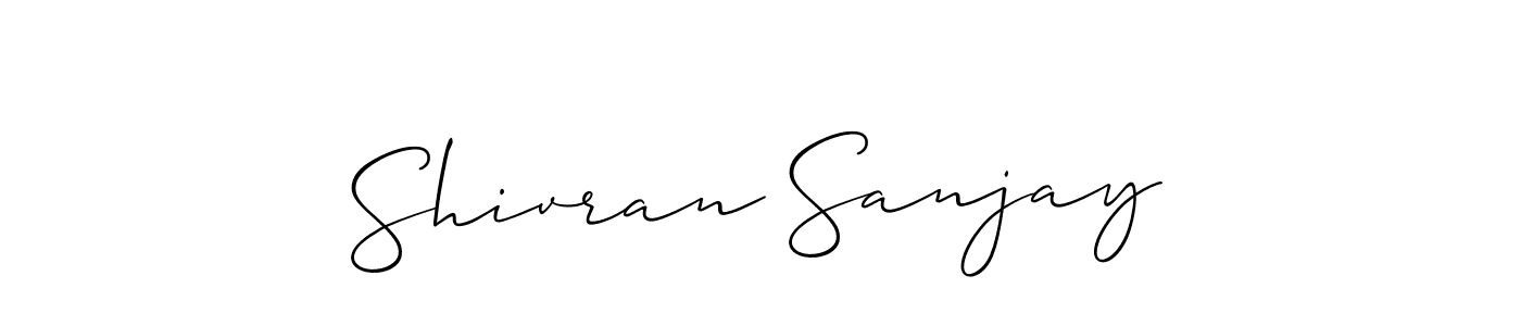 if you are searching for the best signature style for your name Shivran Sanjay. so please give up your signature search. here we have designed multiple signature styles  using Allison_Script. Shivran Sanjay signature style 2 images and pictures png