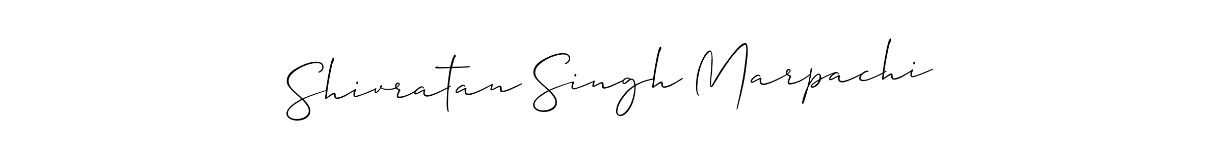 Use a signature maker to create a handwritten signature online. With this signature software, you can design (Allison_Script) your own signature for name Shivratan Singh Marpachi. Shivratan Singh Marpachi signature style 2 images and pictures png