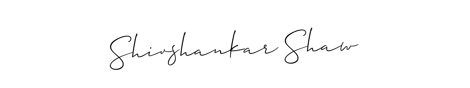 Make a beautiful signature design for name Shivshankar Shaw. With this signature (Allison_Script) style, you can create a handwritten signature for free. Shivshankar Shaw signature style 2 images and pictures png