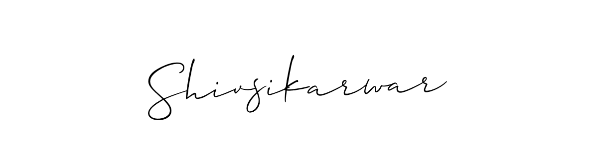 It looks lik you need a new signature style for name Shivsikarwar. Design unique handwritten (Allison_Script) signature with our free signature maker in just a few clicks. Shivsikarwar signature style 2 images and pictures png