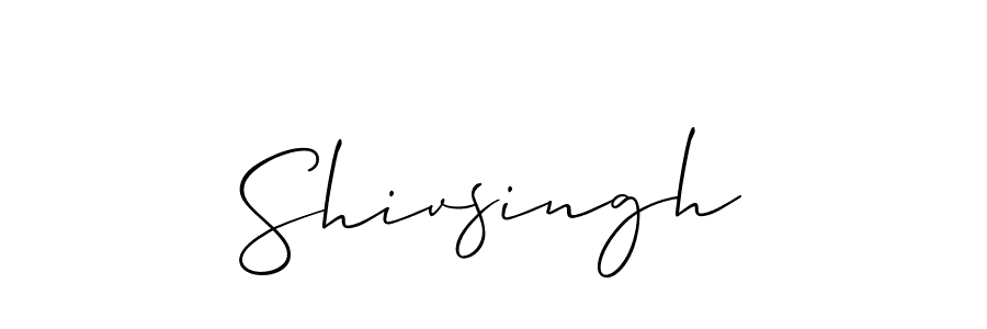 Also we have Shivsingh name is the best signature style. Create professional handwritten signature collection using Allison_Script autograph style. Shivsingh signature style 2 images and pictures png