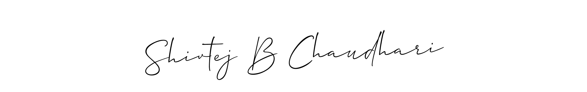 Allison_Script is a professional signature style that is perfect for those who want to add a touch of class to their signature. It is also a great choice for those who want to make their signature more unique. Get Shivtej B Chaudhari name to fancy signature for free. Shivtej B Chaudhari signature style 2 images and pictures png