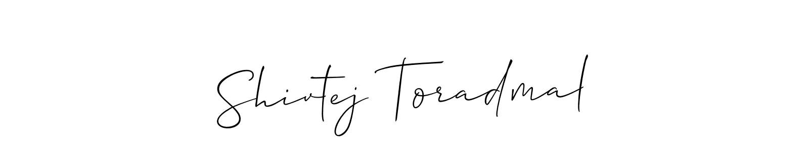 Shivtej Toradmal stylish signature style. Best Handwritten Sign (Allison_Script) for my name. Handwritten Signature Collection Ideas for my name Shivtej Toradmal. Shivtej Toradmal signature style 2 images and pictures png