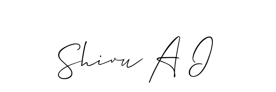 The best way (Allison_Script) to make a short signature is to pick only two or three words in your name. The name Shivu A I include a total of six letters. For converting this name. Shivu A I signature style 2 images and pictures png