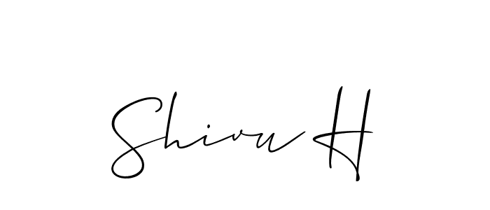 It looks lik you need a new signature style for name Shivu H. Design unique handwritten (Allison_Script) signature with our free signature maker in just a few clicks. Shivu H signature style 2 images and pictures png