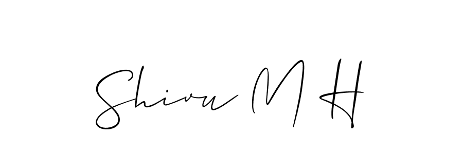 Design your own signature with our free online signature maker. With this signature software, you can create a handwritten (Allison_Script) signature for name Shivu M H. Shivu M H signature style 2 images and pictures png