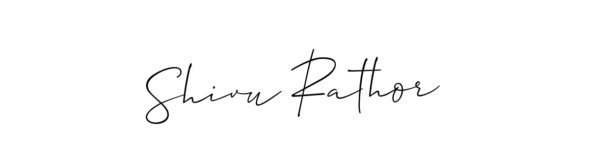 It looks lik you need a new signature style for name Shivu Rathor. Design unique handwritten (Allison_Script) signature with our free signature maker in just a few clicks. Shivu Rathor signature style 2 images and pictures png