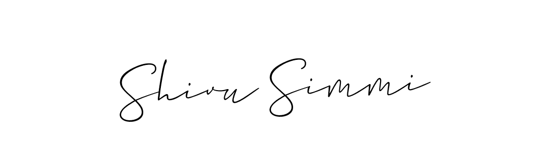 Make a beautiful signature design for name Shivu Simmi. Use this online signature maker to create a handwritten signature for free. Shivu Simmi signature style 2 images and pictures png