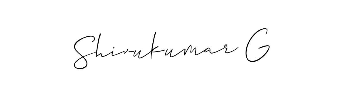 Use a signature maker to create a handwritten signature online. With this signature software, you can design (Allison_Script) your own signature for name Shivukumar G. Shivukumar G signature style 2 images and pictures png