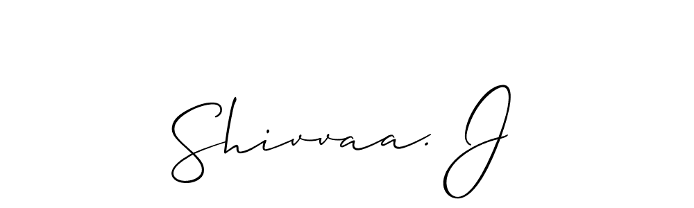 Use a signature maker to create a handwritten signature online. With this signature software, you can design (Allison_Script) your own signature for name Shivvaa. J. Shivvaa. J signature style 2 images and pictures png