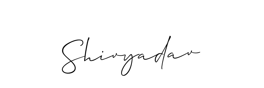 Make a beautiful signature design for name Shivyadav. With this signature (Allison_Script) style, you can create a handwritten signature for free. Shivyadav signature style 2 images and pictures png