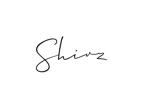 Create a beautiful signature design for name Shivz. With this signature (Allison_Script) fonts, you can make a handwritten signature for free. Shivz signature style 2 images and pictures png