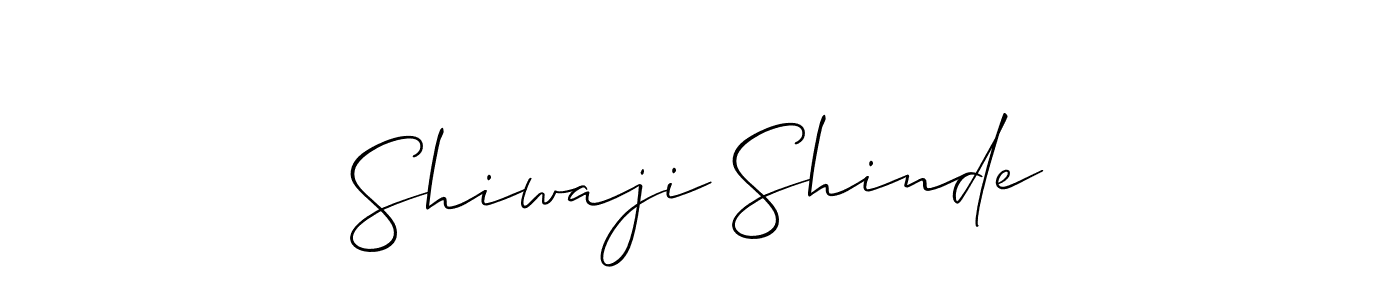 How to make Shiwaji Shinde name signature. Use Allison_Script style for creating short signs online. This is the latest handwritten sign. Shiwaji Shinde signature style 2 images and pictures png