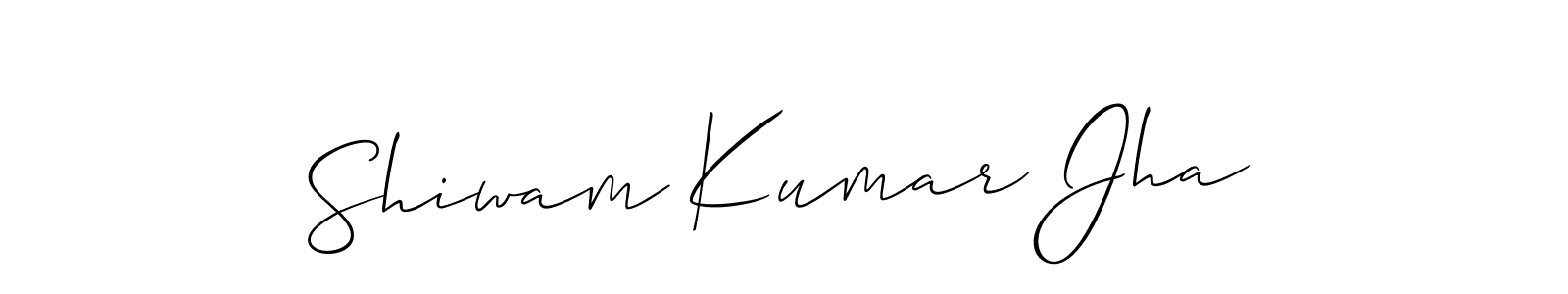 How to make Shiwam Kumar Jha signature? Allison_Script is a professional autograph style. Create handwritten signature for Shiwam Kumar Jha name. Shiwam Kumar Jha signature style 2 images and pictures png