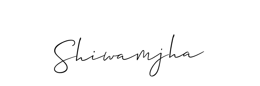 How to make Shiwamjha name signature. Use Allison_Script style for creating short signs online. This is the latest handwritten sign. Shiwamjha signature style 2 images and pictures png