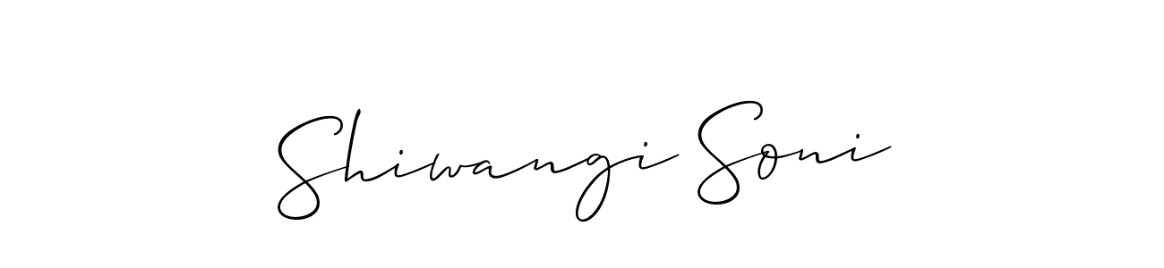 You should practise on your own different ways (Allison_Script) to write your name (Shiwangi Soni) in signature. don't let someone else do it for you. Shiwangi Soni signature style 2 images and pictures png