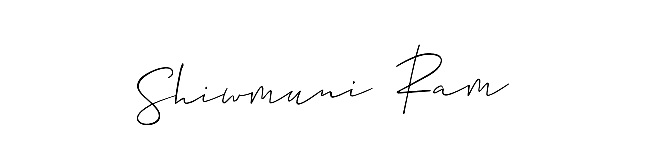 Make a beautiful signature design for name Shiwmuni  Ram. With this signature (Allison_Script) style, you can create a handwritten signature for free. Shiwmuni  Ram signature style 2 images and pictures png