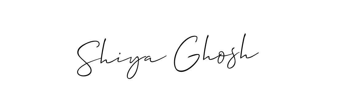 How to make Shiya Ghosh name signature. Use Allison_Script style for creating short signs online. This is the latest handwritten sign. Shiya Ghosh signature style 2 images and pictures png
