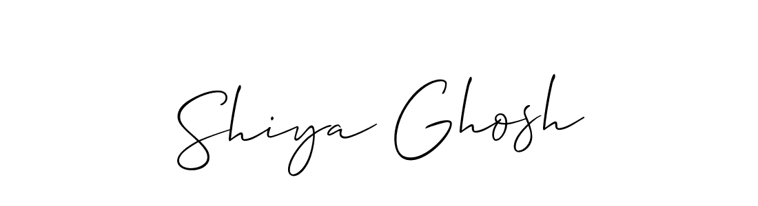 How to make Shiya Ghosh name signature. Use Allison_Script style for creating short signs online. This is the latest handwritten sign. Shiya Ghosh signature style 2 images and pictures png