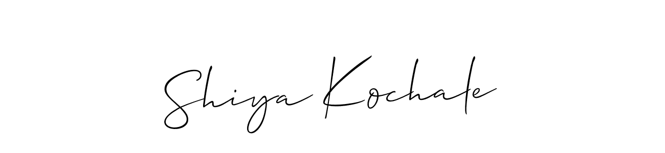 The best way (Allison_Script) to make a short signature is to pick only two or three words in your name. The name Shiya Kochale include a total of six letters. For converting this name. Shiya Kochale signature style 2 images and pictures png