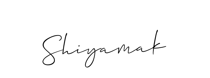 How to make Shiyamak name signature. Use Allison_Script style for creating short signs online. This is the latest handwritten sign. Shiyamak signature style 2 images and pictures png